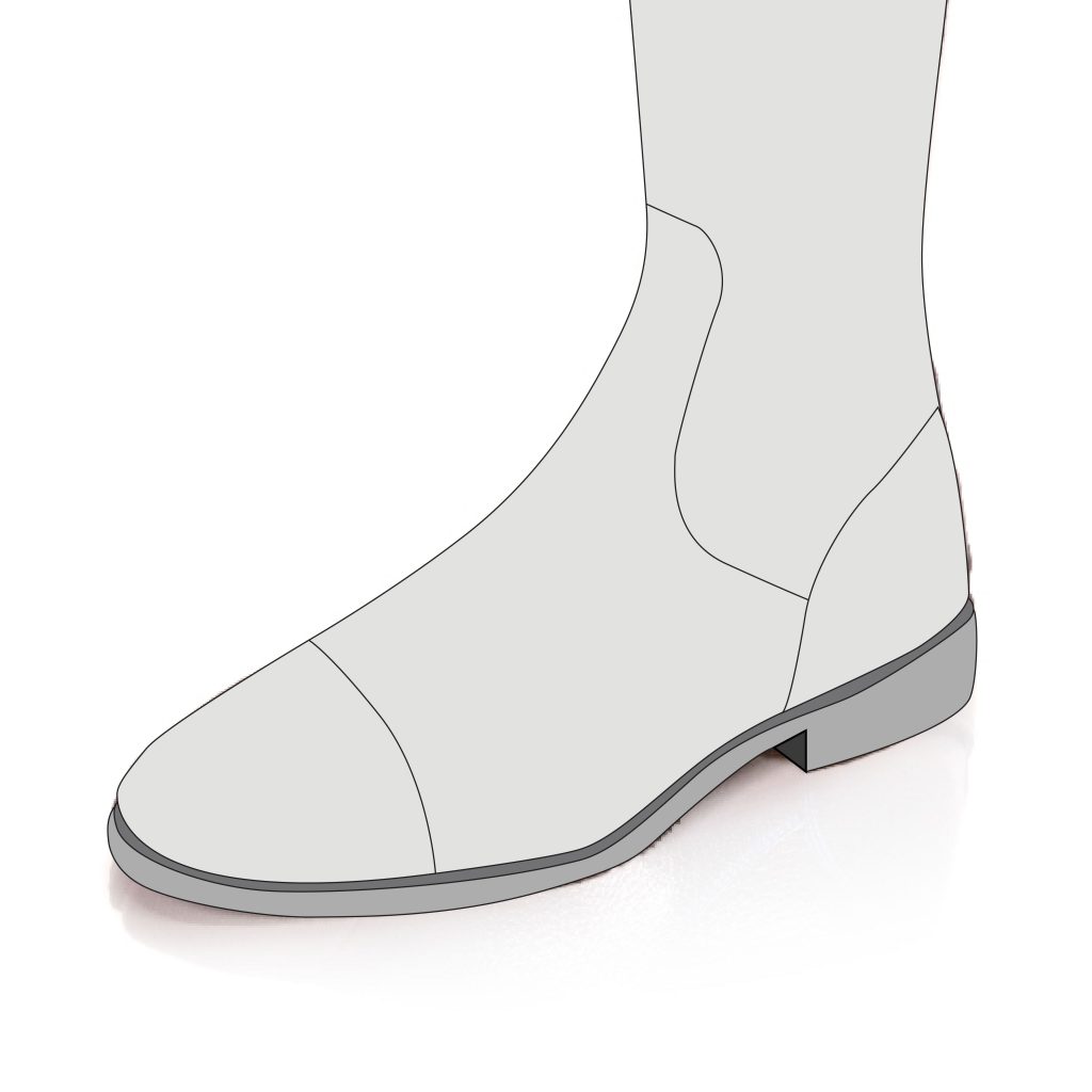 Foot Section With a Toe Cap