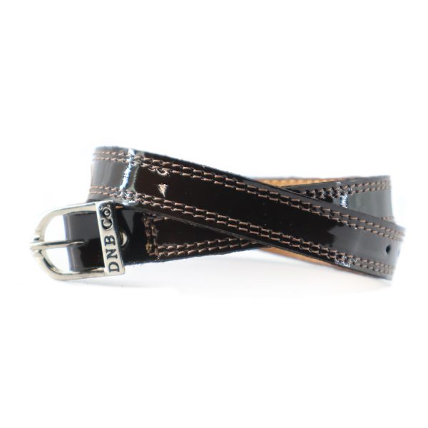 Patent Brown Spur Straps