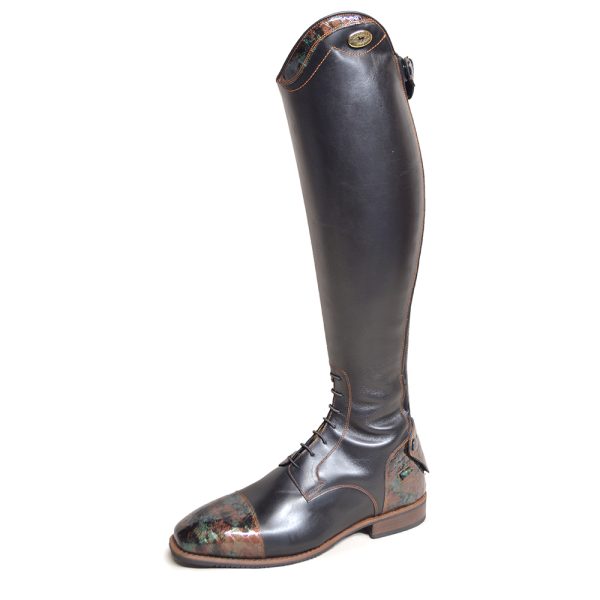 De Niro Volare Black Sfumato Verde Top, Toe and Heel